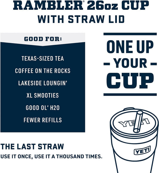 Free YETI 26oz Rambler Straw Cup worth €35