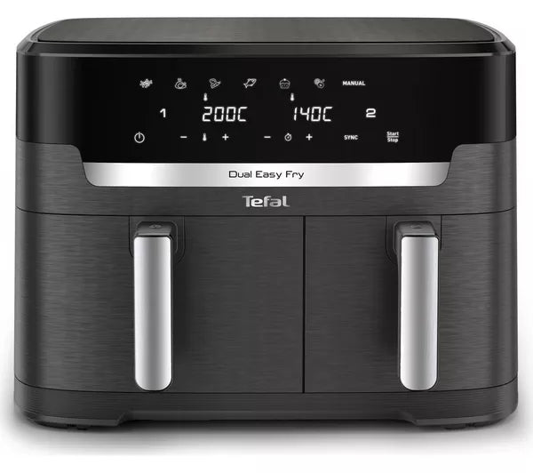 Tefal XXL 11L Dual Drawer Air Fryer Black EY9428GO