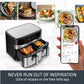 Tefal XXL 11L Dual Drawer Air Fryer Stainless Steel EY942D