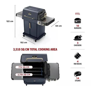 Ninja FlexFlame Gas BBQ Blue & Gold PG301UKBL