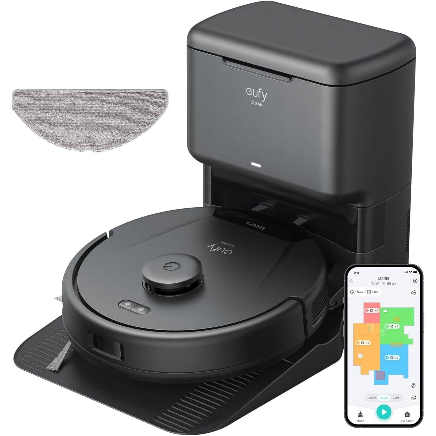 eufy L60 Robot Vacuum Cleaner with Mop and Self-Empty Station