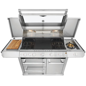 Beefeater 7000 Premium 5 Burner BBQ with Trolley & Side Burner