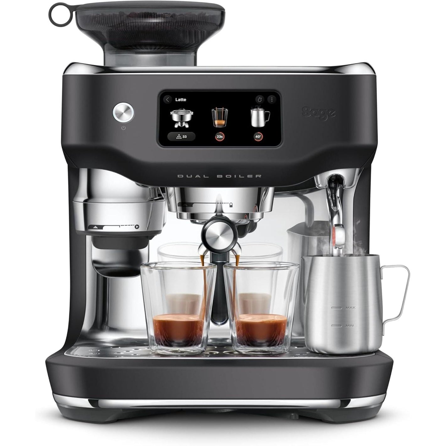 Sage Oracle Dual Boiler Coffee Machine Black Truffle