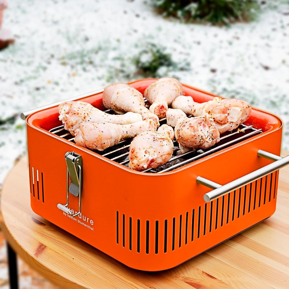 Everdure Cube Portable Charcoal BBQ Orange
