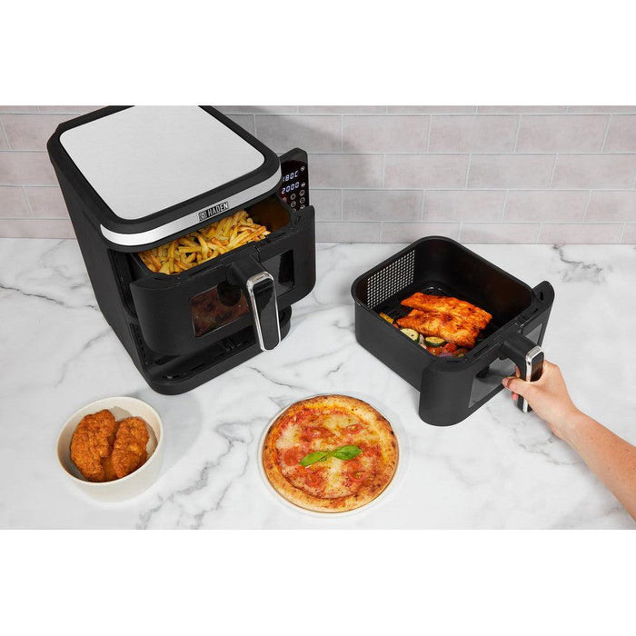 Haden 11L Double Stack Air Fryer Dual Drawer - Black-northXsouth Ireland