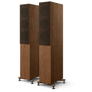 KEF R5 META Floorstanding Speaker Pair Walnut