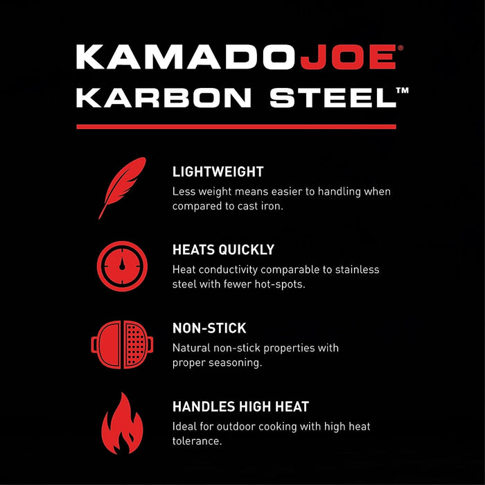 Kamado Joe Karbon Steel Griddle for Classic Joe Grills-northXsouth Ireland
