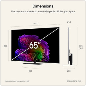 LG OLED65G66LS 65" G6 OLED evo AI 4K Smart TV - Stand Version
