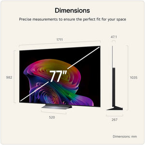 LG OLED77C66LB 77" C6 OLED evo AI 4K Smart TV 2026