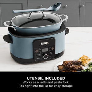 Ninja MC1001UK Foodi Possible Cooker 8-in-1 Slow Cooker -Sea Salt Grey