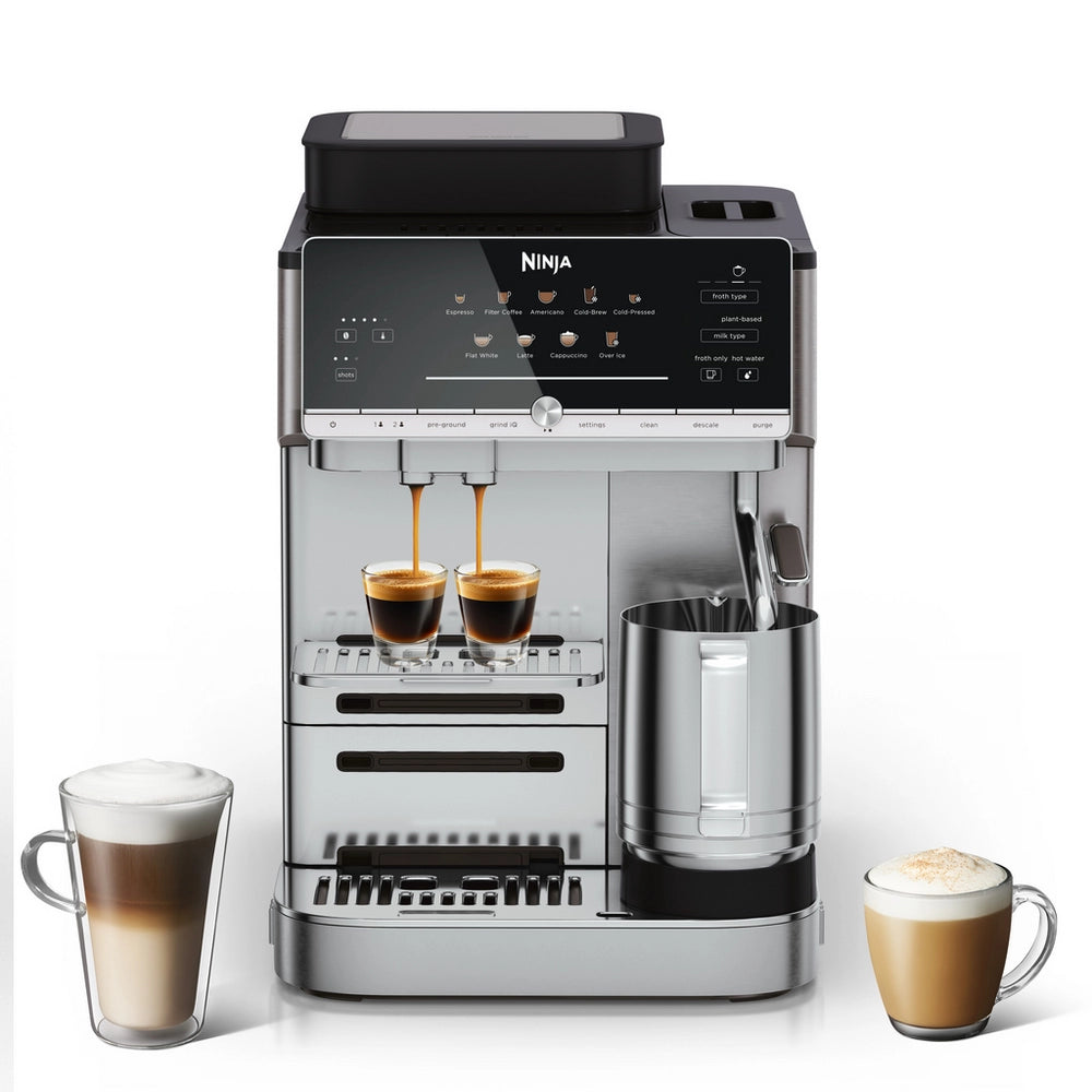 Ninja AE1001UK AutoBarista Coffee Machine - Black/ Stainless Steel ...