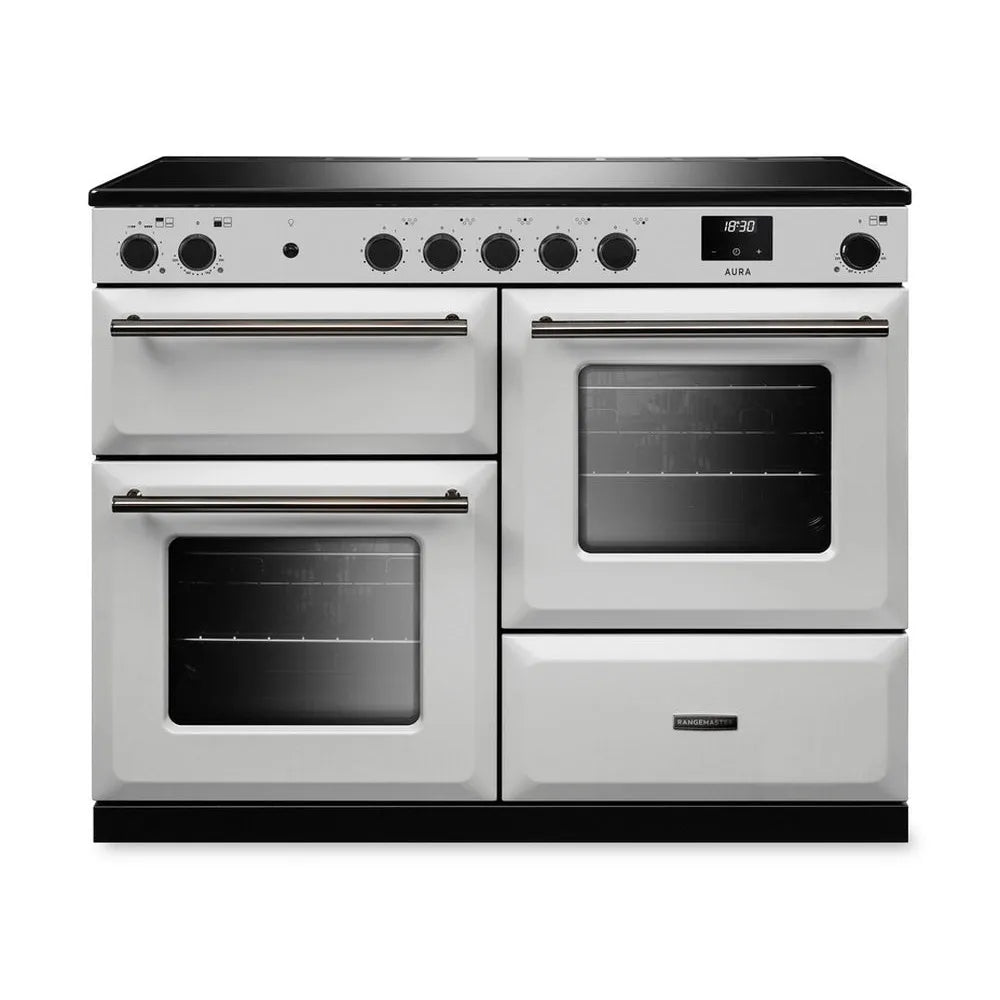 Rangemaster Aura AURAO110EIPWHT/YX1 110cm Induction Range Cooker White - Onyx