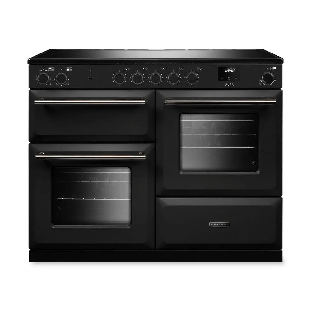Rangemaster Aura AURAO110EIPCBL/YX1 110cm Induction Range Cooker Black - Onyx