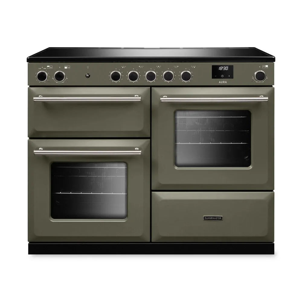 Rangemaster Aura AURAO110EIPRBD/BN1 110cm Induction Range Cooker Riverbed - Brushed Nickel