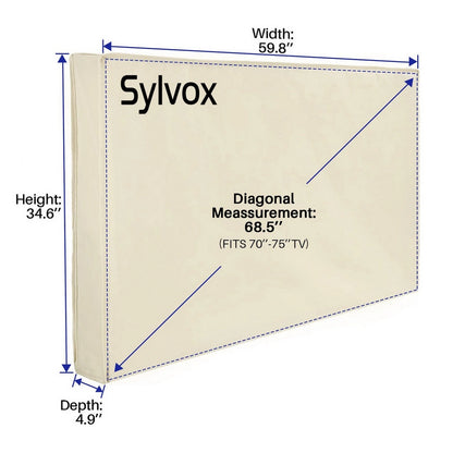 Sylvox Outdoor TV Cover for 70-75" TVs