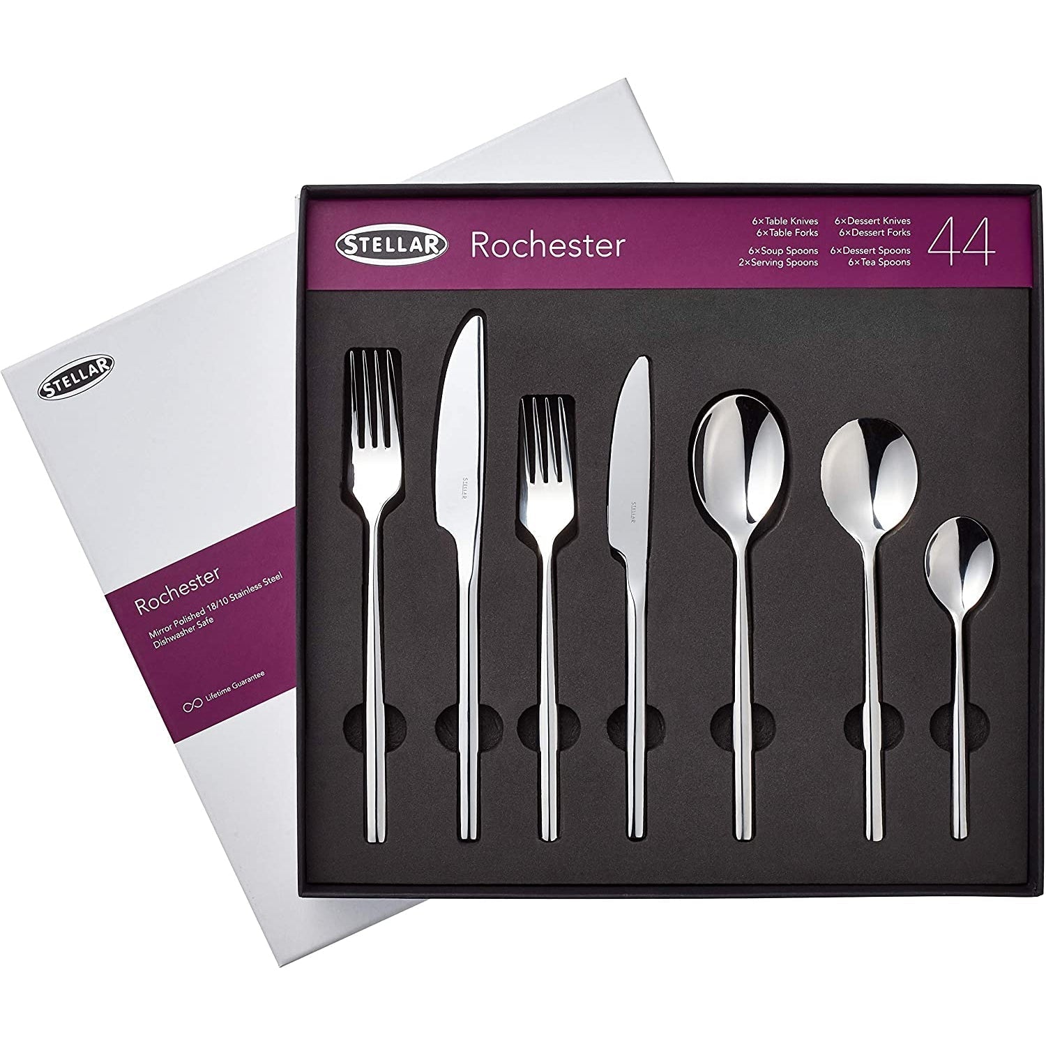 Stellar Rochester 44 Piece Cutlery Set Serves 6-northXsouth Ireland