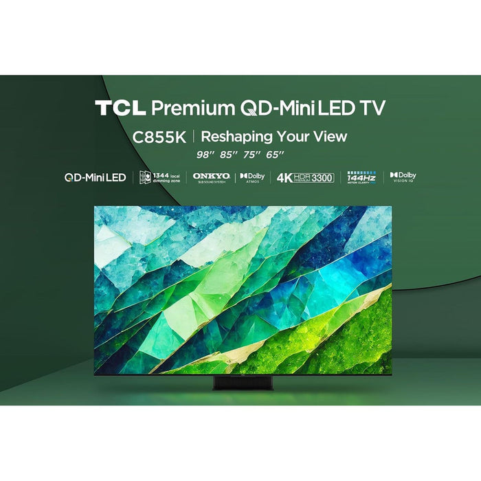 TCL 65C855K 65" QLED Mini LED Smart TV 2024-northXsouth Ireland