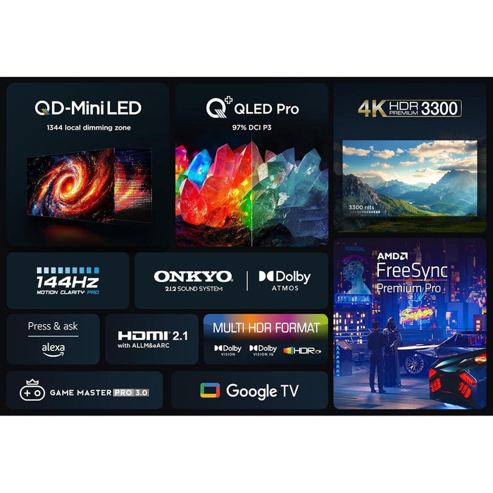 TCL 65C855K 65" QLED Mini LED Smart TV 2024-northXsouth Ireland