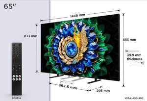 TCL 65A400M-UK 65" QD-MINI LED TV - Black