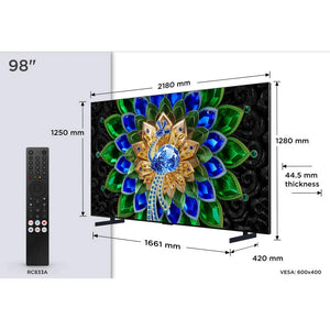 TCL 98A400U 98" Premium QD-Mini LED 4K Smart TV