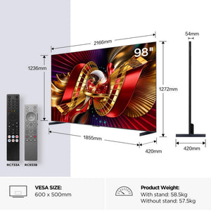 TCL 98C8L 98" SQD Mini LED 4K Smart TV