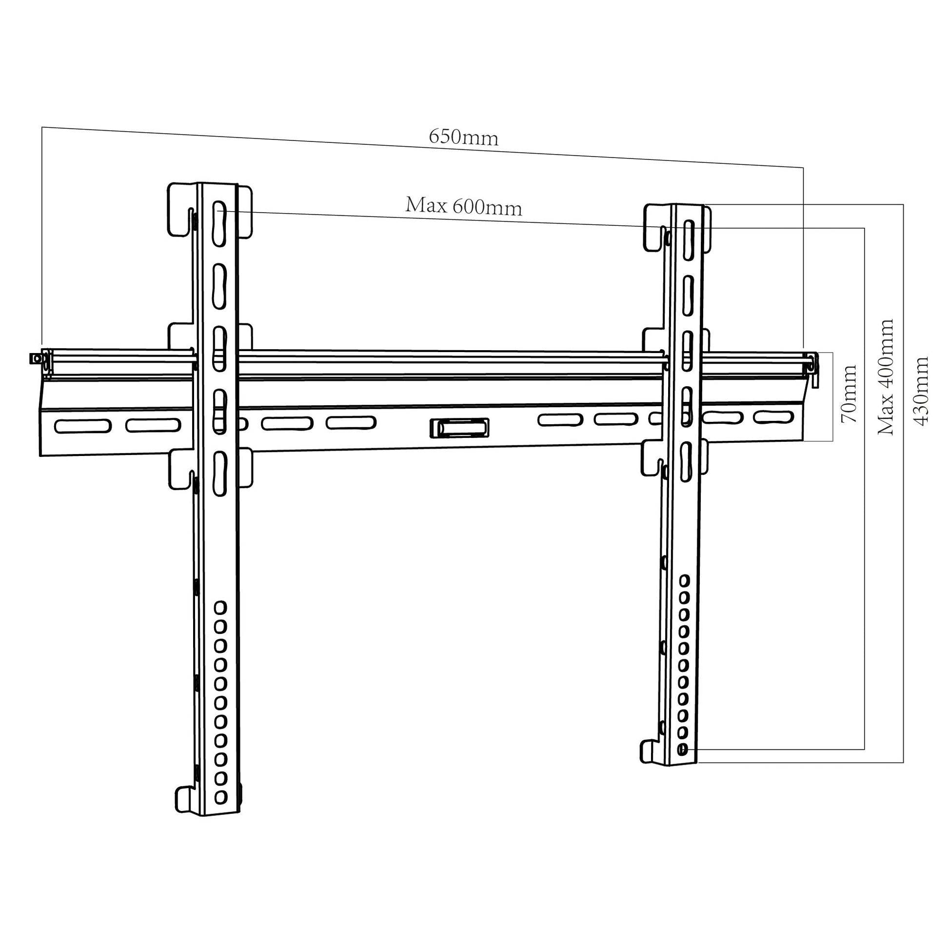 Ttap Low Profile Wall Bracket 600 x 400-northXsouth Ireland