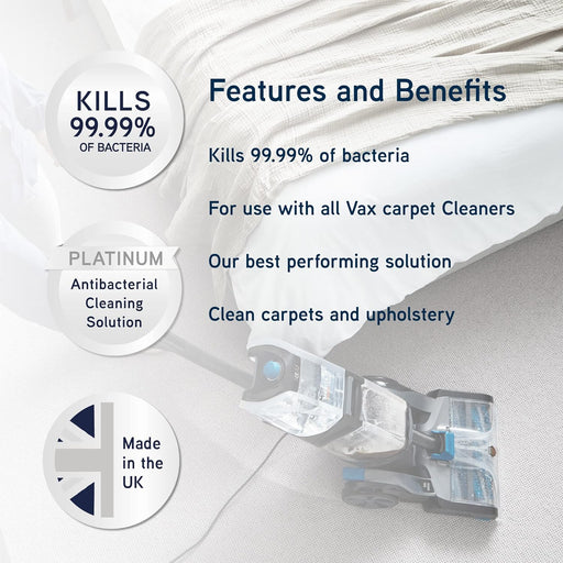 Vax Platinum Antibacterial 1.5L Carpet Cleaner Solution-northXsouth Ireland