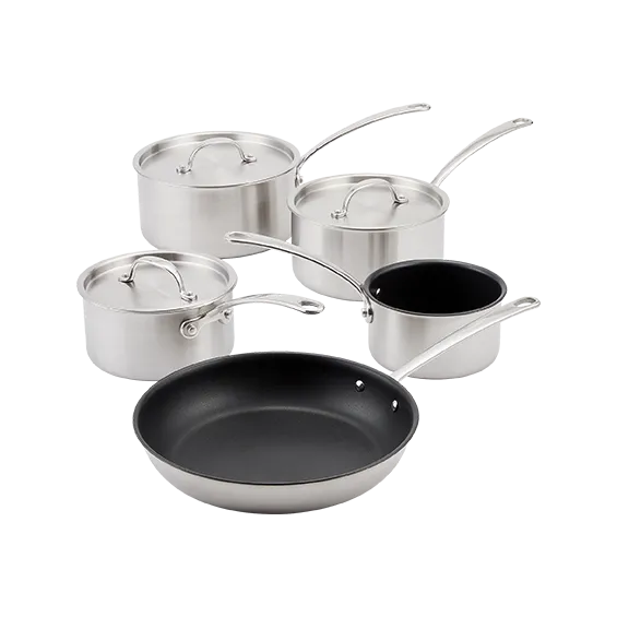 Stellar Eclipse Tri-Ply 5 Piece Pan Set including Frying Pan