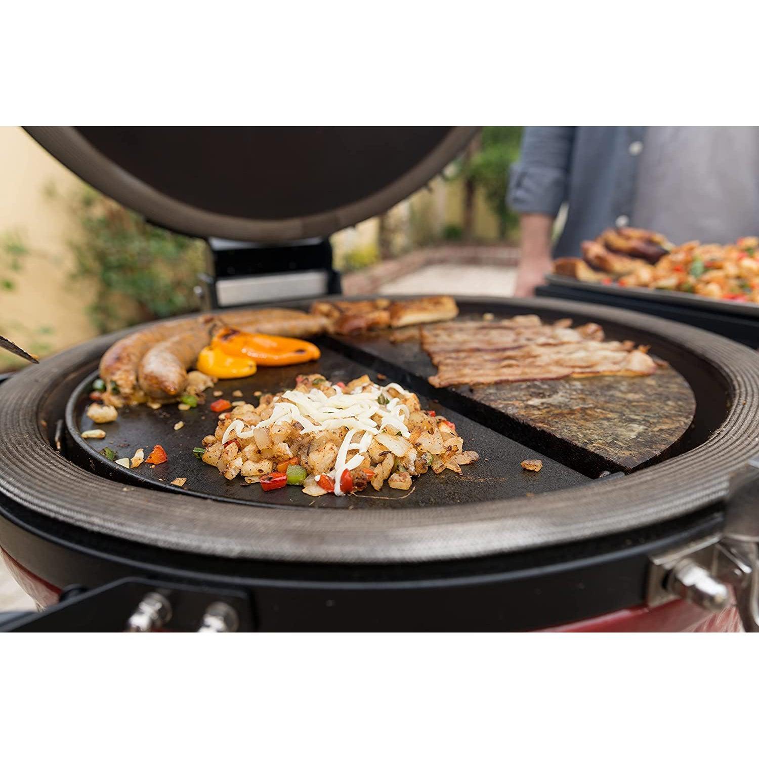 Kamado Joe Half Moon Cast Iron Reversible Griddle for Classic