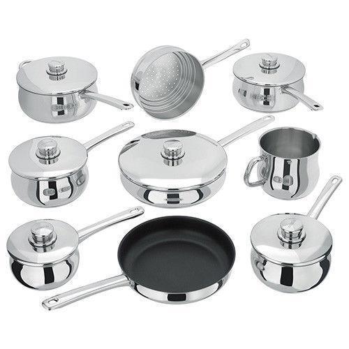 Stellar 1000 9pc Pan Set Stainless Steel S1F2-northXsouth Ireland