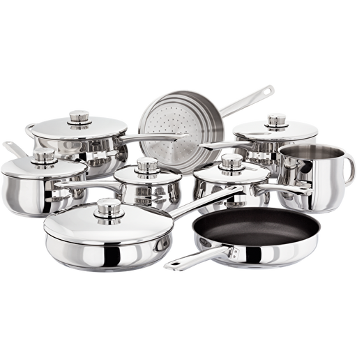 Stellar 1000 9pc Pan Set Stainless Steel S1F2-northXsouth Ireland